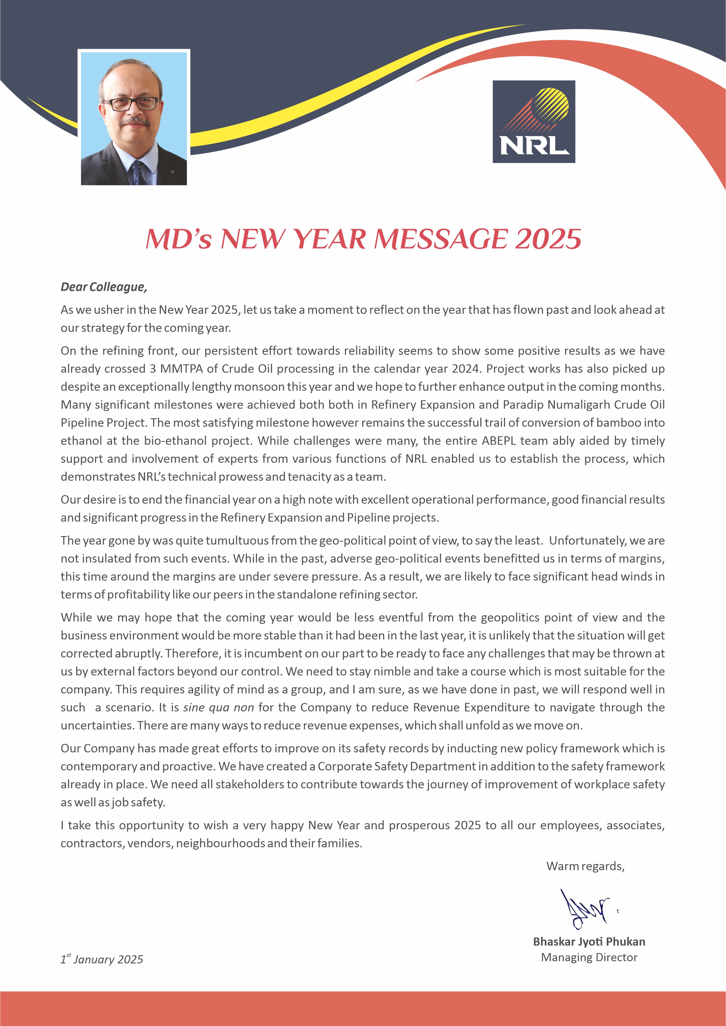 Thumbnail for MD's New Year 2025 Message